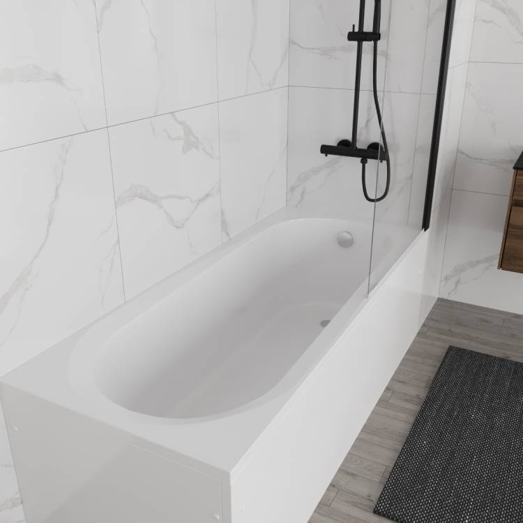 Акриловая ванна Vincea VBT-2B170-LG с ножками, белая, 170x70x48
