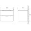 Тумба под раковину Belbagno Marino MARINO-600-2C-SO-WO-P 60x45x50 Rovere Bianco подвесная с двумя выкатными ящиками фото 2