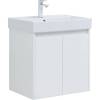 Тумба с раковиной Aquanet Nova Lite 60 белый глянец, с дверками