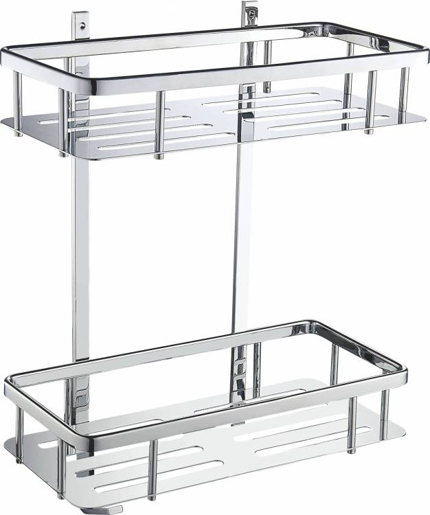 Полка Wonzon & Woghand WW-4141 2-х ярусная, хром