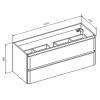 Тумба с раковиной Belbagno Albano ALBANO-1200-2C-SO-PS 120x45x50 Pino Scania подвесная с двумя выкатными ящиками фото 16