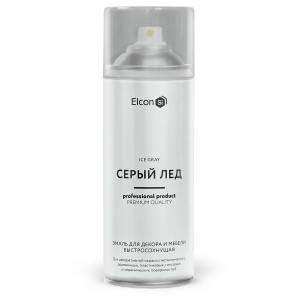 Эмаль для декора и мебели быстросохнущая Elcon серый лед 520 мл
