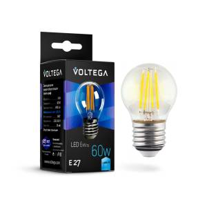 Светодиодная лампа Voltega Crystal Globe E27 6W 7024