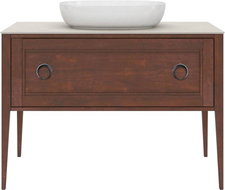 Тумба под раковину Kerama Marazzi Plaza Classic NEO PL.CN.120.1+1\NUT.M напольная 1+1 ящик 120, орех матовый