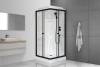 Душевая кабина Royal Bath HP RB80HP1-T-BL профиль черный, стекло прозрачное, 80x80x217