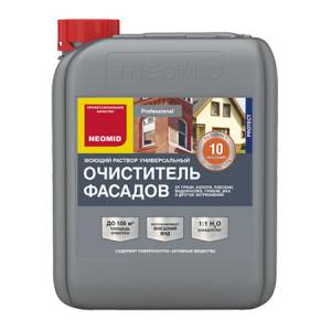 Очиститель фасадов раствор моющий Neomid 650 концентрат 1:1 1 кг