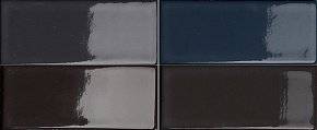 Керамогранит 41ZERO42 Cosmo 4100865 Brick Blu-Nero Lap 6.5x15.5