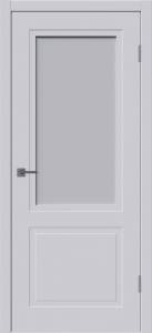 Межкомнатная дверь Владимирская Фабрика Дверей Flat 2 Cotton стекло White Cloud 700x2000