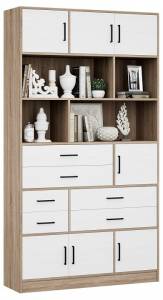 Стеллаж комбинированный МФ Мастер Либерти-61-128 Либерти-61-ДС-БТ-128 дуб сонома / белый