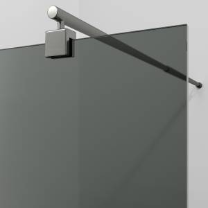 Душевая перегородка Wasserkraft Rur 30W40GR-TG профиль графит, стекло тонированное, 120x120x200