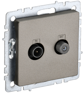 ТВ-розетка TV+SAT IEK Brite BR-AF20-O-K37 шампань