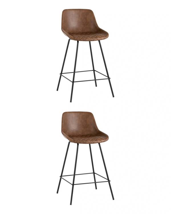Набор из 2 барных стульев Stool Group Texas 9085C MAP/9 X2 коричневый, экокожа