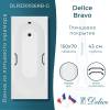 Ванна из искусственного камня Delice Bravo DLR330036RB-G 150x70, белая глянцевая, с черными ручками, без ножек