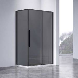 Душевой уголок Vincea Slim-N VSR-4SN8013CGB профиль черный, стекло тонированное, 1300x800