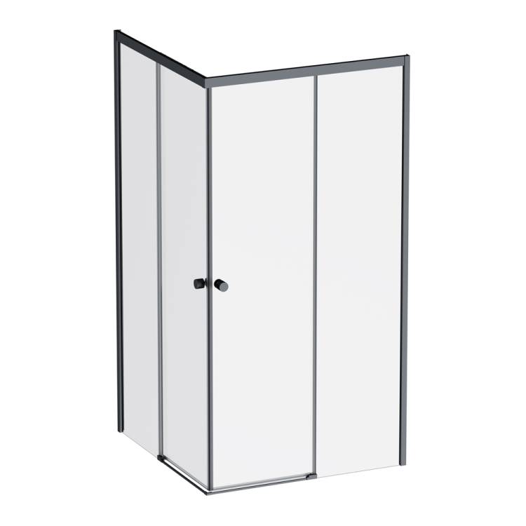 Душевой уголок Am.Pm X-Joy W94G-403-100100-BT1K профиль черный матовый, стекло прозрачное, 100x100x190