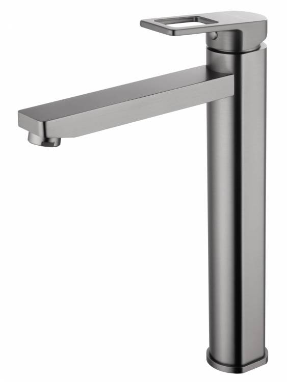 Смеситель для раковины Wonzon & Woghand WW-88239010-BGM высокий, темный графит