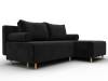 Диван угловой Лига Диванов Лига-102 134794 Черный фото 3
