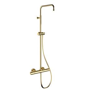 Душевая система Remer Elegance EQ32ASSDDO золотая глянцевая, с термостатом