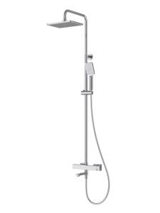 Душевая стойка Cezares SLIDER-CVD-01 с тропическим душем и поворотным изливом, хром