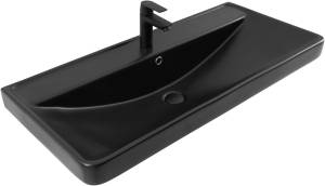 Раковина Aquanet Ирис 329251 черный матовый, 105x47