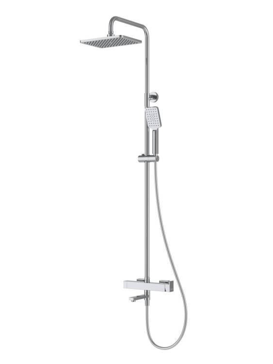 Душевая стойка Cezares SLIDER-CVD-01 с тропическим душем и поворотным изливом, хром