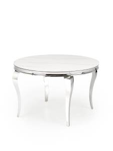 Стол обеденный Halmar Reginald 120 V-CH-REGINALD-ST белый мрамор/серебряный