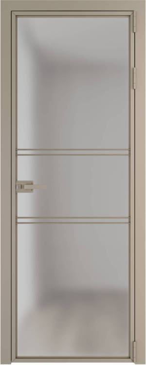 Межкомнатная дверь Profil Doors 2 AX цвет профиля Никель матовый, стекло безопасное 6 мм матовое 800x2000