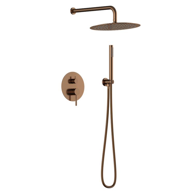 Душевая система Knotlor Eclipse SS-26/RB встраиваемая, бронза
