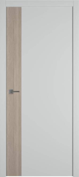 Межкомнатная дверь Владимирская Фабрика Дверей Urban V Emalex Steel вставка Red oak 700x2000