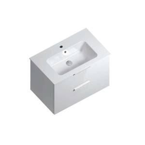 Тумба для комплекта Kerama Marazzi Piano 75 подвесная, белая, с 2 ящиками