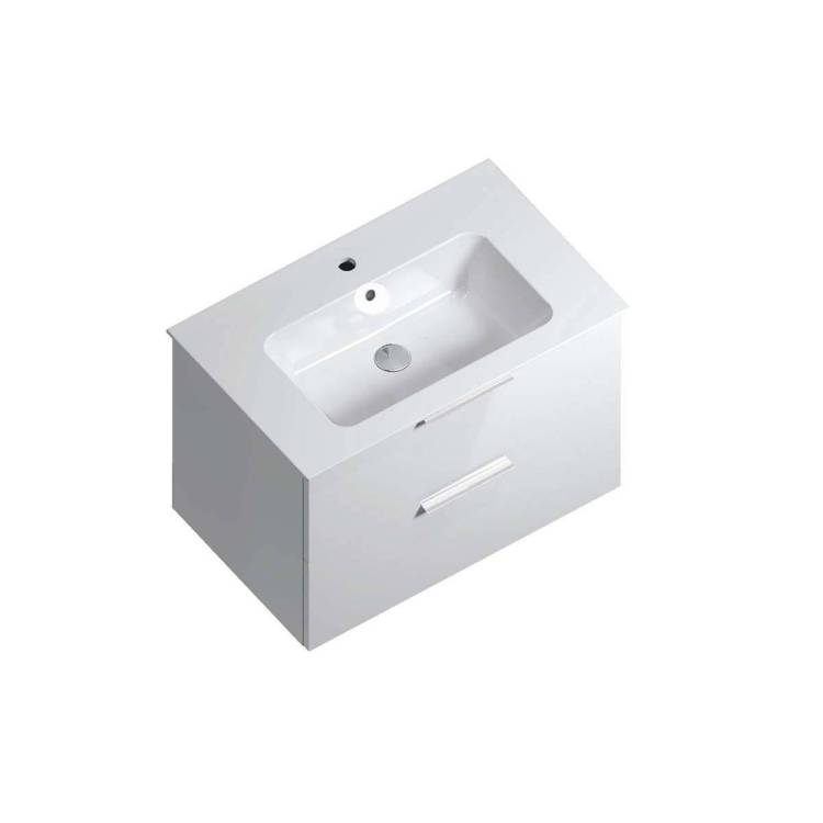 Тумба для комплекта Kerama Marazzi Piano 75 подвесная, белая, с 2 ящиками