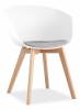 Кресло Stool Group Libra 8320F WHITE+LIGHT GREY деревян. ножки