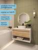 Тумба под раковину Watersense Belinda W00544 белый, дуб, 85 см фото 3