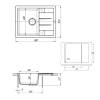 Мойка кухонная Uperwood Quartz UPD-03 3910202109 бежевая, 65x51 фото 5