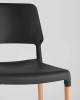 Набор из 4 стульев Stool Group Bistro 8086 BLACK X4 черный с деревянными ножками фото 9