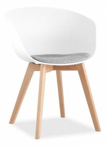 Кресло Stool Group Libra 8320F WHITE+LIGHT GREY деревян. ножки