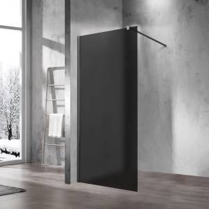 Душевая перегородка Vincea Walk in VSW-1H900GFGM профиль вороненая сталь, стекло матовое тонированное, 90x200
