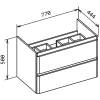 Тумба с раковиной Belbagno Albano-Cer ALBANO-CER-800-2C-SO-PS 77x44x50 Pino Scania подвесная с двумя выкатными ящиками фото 8