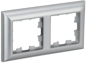 Рамка 2-постовая IEK Brite BR-M22-12-K47 алюминий