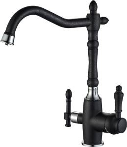 Смеситель для кухни ZorG Steel Hammer SH 812 Black Cr