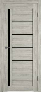 Межкомнатная дверь Владимирская Фабрика Дверей Atum 1 Lin Vellum стекло Black Gloss 900x2000