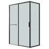 Душевой уголок Grossman Style 120.K33.05.1010.21.02 профиль черный матовый, стекло шиншилла, 100x100x195
