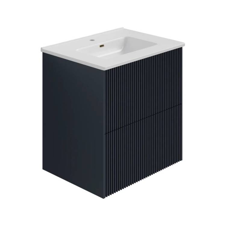 Тумба с раковиной La Fenice Terra Twin FNC-01-TER-BG-60-2 Blu grigio