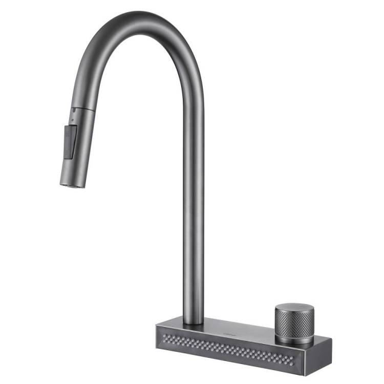 Смеситель для кухни Abber Wasser Kreis AF8114NG с выдвижной лейкой, никель