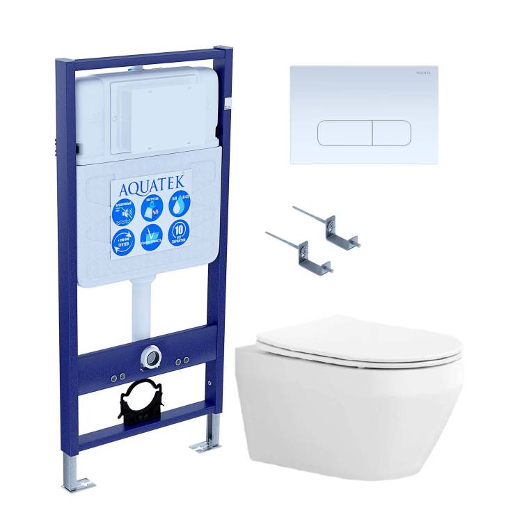 Комплект Aquatek Лея SET AQUATEK ЛЕЯ cm-013 4в1 кнопка белый