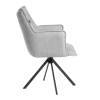 Кресло Tetchair Lutz 25405 VT shape silver, велюр, букле, вращающееся фото 2