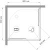 Душевой уголок Royal Bath HPD RB80 HPD-C-CH 80x80 фото 4