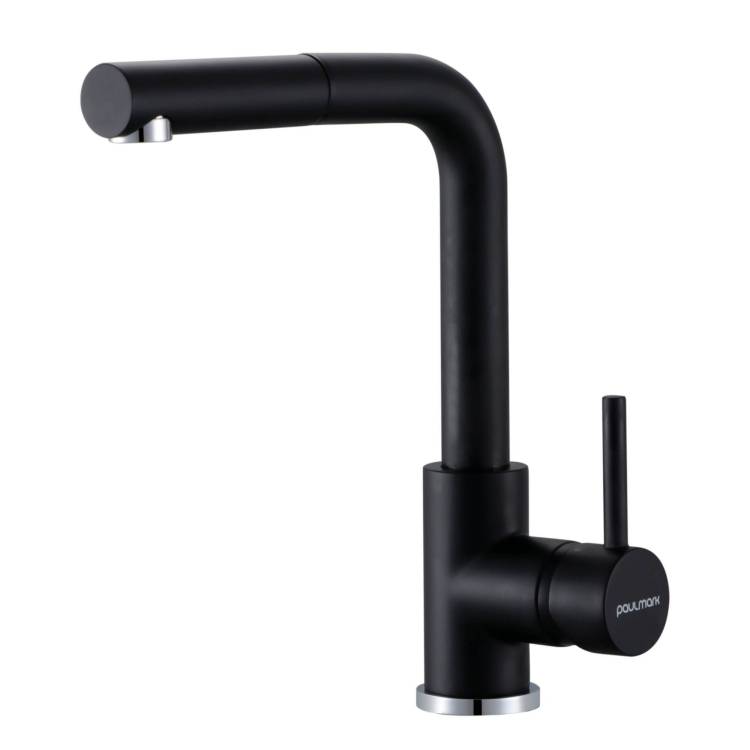 Смеситель для кухни Paulmark Kassel Ka214311-AN с выдвижным изливом, антрацит
