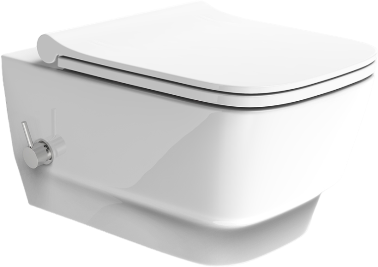 Унитаз подвесной Boheme Bello 971-2-W с функцией биде, белый глянец