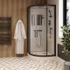 Душевая кабина Cerutti Spa VIVA101B с низким поддоном, профиль чёрный алюминиевый фото 9